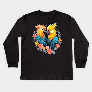 Cockatoo Valentine Day Kids Long Sleeve T-Shirt